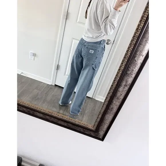 Vintage Lee Dungarees Carpenter Jeans Size 28 Relaxed Fit Y2K 29х31 USA 90s - Picture 11 of 13